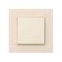 Tot Matte Glass switch, 10 a, 1 cl., Hidden, glass, beige