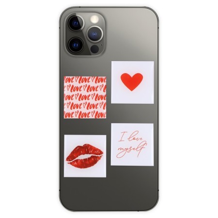 Volumetric 3D stickers on the phone "Love", 4 pcs, 3 x 3 cm-2