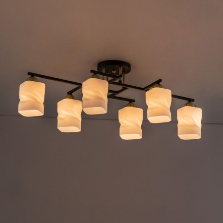 Citilux ceiling chandelier "Jerome" CL129265, 77.5x40x25.5 cm, 6x75W, E27, Black Color Black-5
