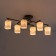 Citilux ceiling chandelier "Jerome" CL129265, 77.5x40x25.5 cm, 6x75W, E27, Black Color Black