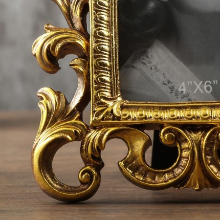 Photo frame Polystone 10x15 cm "Veles" gold 27.3x19 cm-2