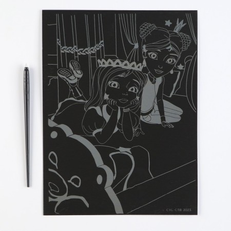 Engraving "Princess" "Princess Dasha and Sonya" 18 × 24 cm-2