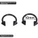 Circular in an eyebrow (piercing), spike, d = 10 mm, pair, black color (indivisible packing 12 pairs, price per pair)