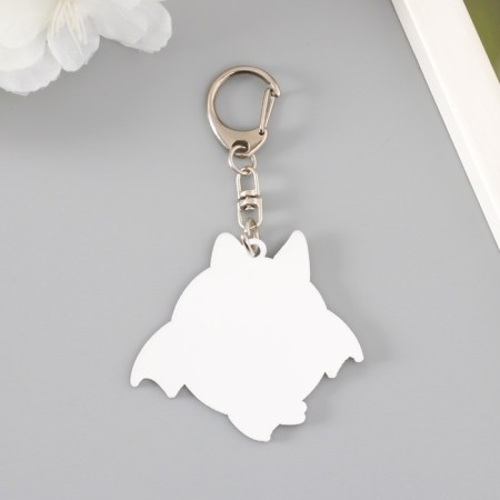 Acryl keychain "Bat mouse against the background of the moon" 5.5x5 cm-2