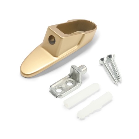 Furniture hook CAPPIO PLATE, one -rod, matte gold color-4