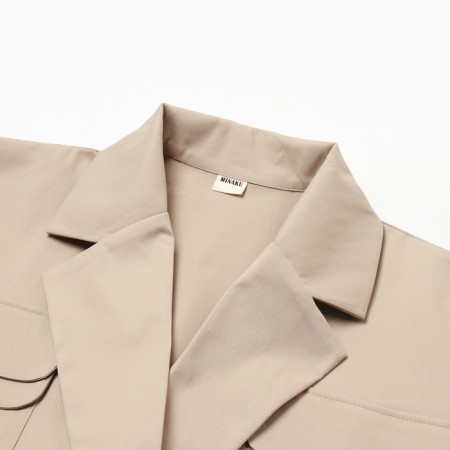 Women's jacket Minaku: safari beige color, river 46-7
