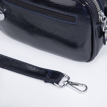 Bag Cross-Bodi with a zipper, blue color-7