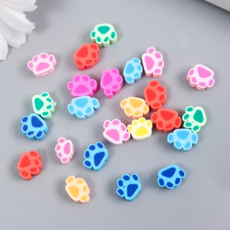 Beads for the creativity of PVC "Paws" set 25 pcs 0.5x0.8x1 cm