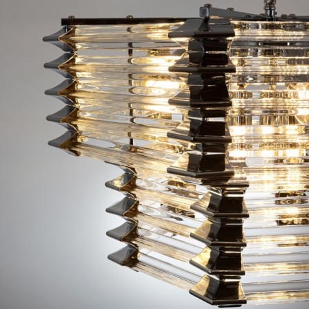 Suspended chandelier Arte Lamp Caravaggio A1059SP-9CC, E14, 9x40 W, 60x60x31 cm, chrome-1