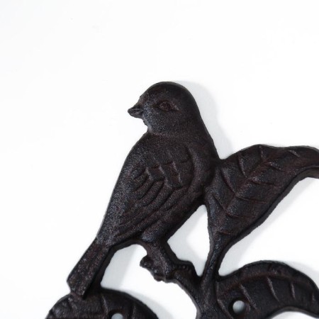 Decorative metal hook "Bird and leaves" 18x12x4 cm-2
