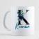 Ceramic mug "K - Ksenia", 320 ml, white color