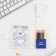 Set in a postcard: a tear -off block with tasks and pencils "Raccoon"