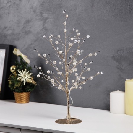 LED bush "Drops of dew" 35 × 26 × 3 cm, 10 LED, constant glow, from batteries CR2032x2 (complete), glow warm white-1