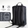 City backpack on a zipper, 2 pockets, with USB, gray color