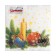 New Year's napkins Paper Harmony of color multicolor "candle", 24*24 cm 100 sheets