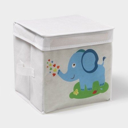 Stellid box for storage with the lid "Elephant", 25 × 25 × 25 cm, color gray color