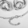 Set 2 objects: earrings, necklace "geometry" circles, color silver, d = 14.5 cm