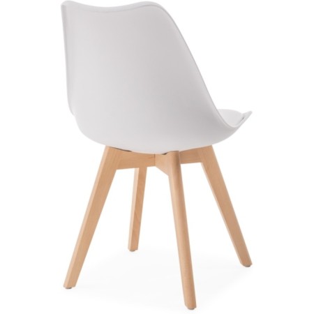 Plastic stool Bonuss array/plastic/eco -leather, natural/white 49x57x82 cm-3
