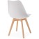 Plastic stool Bonuss array/plastic/eco -leather, natural/white 49x57x82 cm