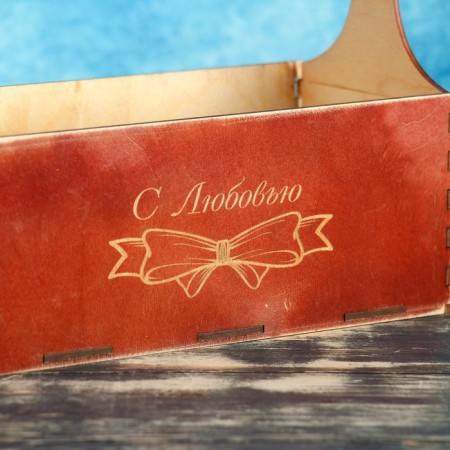 Wooden Kashpo 24 × 12 × 22 cm Maloni Demur "with love", give a red tree beautifully-4