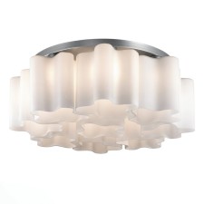 Ceiling Ceiling ST LUCE. SL116.502.09. ONDE. 9x60 watts, E27, 70x70x25 cm, silver color