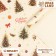 Packaging paper "Christmas trees", white craft, 1 sheet, 80 g/m2, 70 x 100 cm