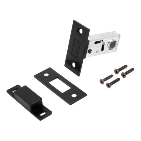 Magnetic latch, allyur art L50-8M BL, matte black color, b/hand