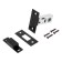 Magnetic latch, allyur art L50-8M BL, matte black color, b/hand