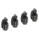 Caps on the tire valve K-5, black, metal, 4 pcs. AVC23