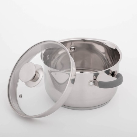 Magistro tefida stainless steel pan, 3.5 l, lid-durglog, plum nose, capsule, silicone handles-1