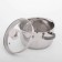 Magistro tefida stainless steel pan, 3.5 l, lid-durglog, plum nose, capsule, silicone handles