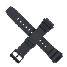 Watch strap, 18 mm AE1200, silicone, L-22.5 cm, black