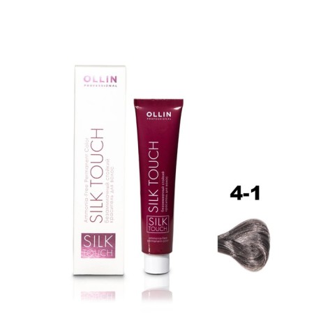 Hair dye OLLIN Professional Silk Touch, Besammiac, tone 4/1 Castle brown -haired