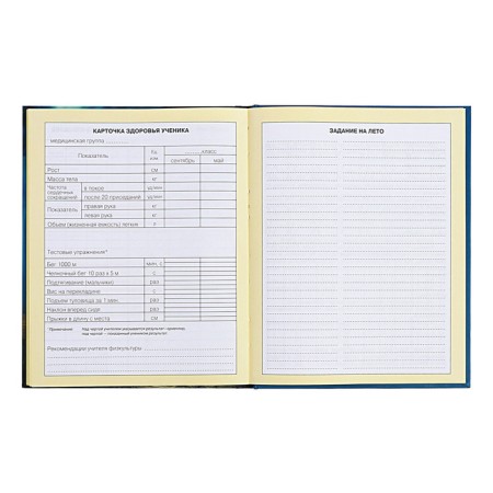 Diary for grades 1-4, solid cover "Bunny", matte lamination, selective varnish, block 60 g/m2-12