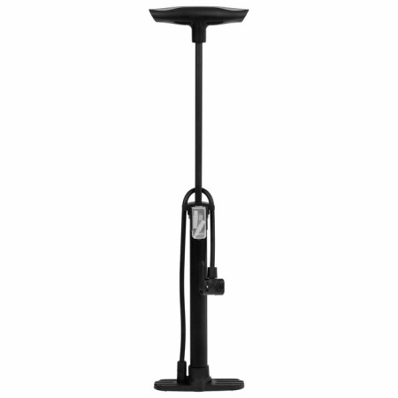 Floor pump with a needle and nozzles, plastic, black color-3