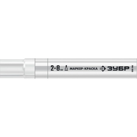 Marker-color construction bison MK-800 06327-8, wedge-shaped, 2-8 mm, white
