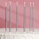 Candles in the cake "Royce", 6 pcs, tall, 13 cm, silver metallic