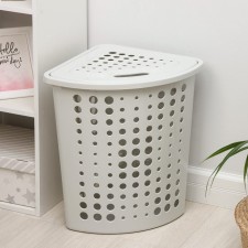 Corner basket with a lid 