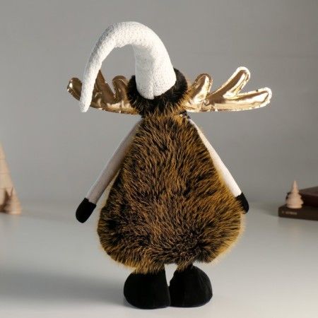 Interior doll "Losik in a white cap and scarf with sequins" 43 cm-2