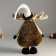 Interior doll "Losik in a white cap and scarf with sequins" 43 cm