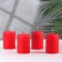 Set of candles-cylinders "Interior", 4 pcs, 6x4 cm, 10 hours, red