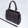 Women's bag El Masta with a zipper, external pocket, long belt, dark brown color
