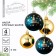 New Year's Christmas Balls “Miracles near!”, For New Year, plastic, d = 6, 4 pcs., Blue and gold color