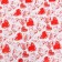 Glossy packaging paper "hearts", 100 x 70 cm, 1 pc.