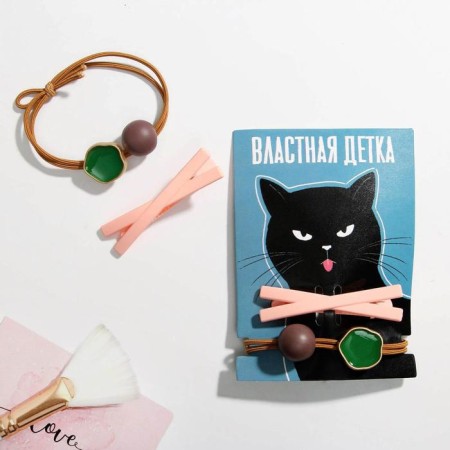 Gum and hairpin "Power Baby" (set)