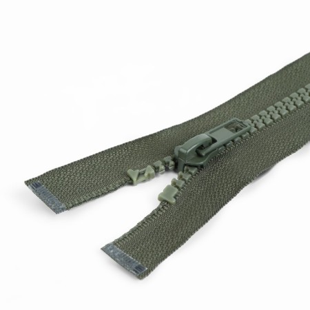 Lightning "Tractor", No. 5, detachable, automatic lock, 40 cm, khaki color-1