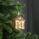 Christmas tree toy "House with a snowman", from batteries, a glow of warm white