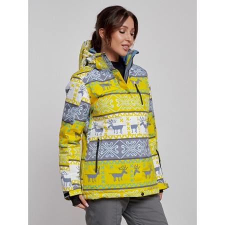 Ski jacket female, size 48, yellow color-2