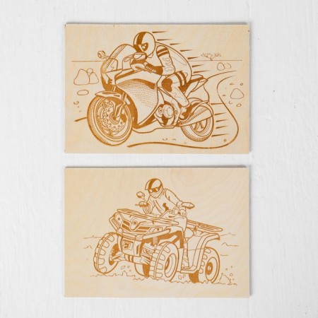 Boards for burning 2 pcs. "ATV and motorcycle" blister-1