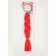 Zumba Kanecalon is monophonic, corrugated, 60 cm, 100 g, bright red color